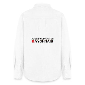 Je suis supporter Bayonnais - Chemise Oxford Femme - blanc - Dos - AI Model Female 172 light (172cm)
