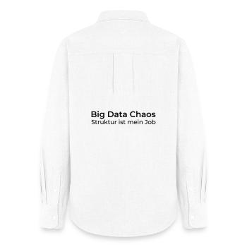 Big Data Chaos – Struktur ist mein Job - Frauen Oxford Hemd - Weiß - Hinten - AI Model Female 172 light (172cm)
