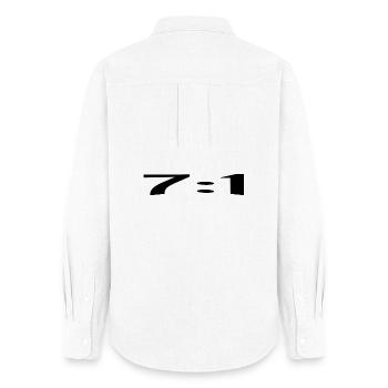 7:1, un score parfait - Chemise Oxford Femme - blanc - Dos - AI Model Female 172 light (172cm)