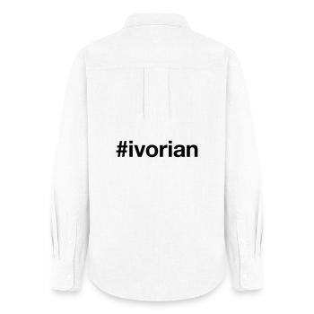 Hashtag ivoirien Côte d’Ivoire - Chemise Oxford Femme - blanc - Dos - AI Model Female 172 light (172cm)