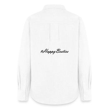 Les joyeux besties - Chemise Oxford Femme - blanc - Dos - AI Model Female 172 light (172cm)
