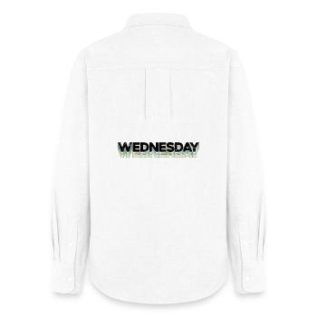 Wednesday - Women's Oxford Shirt - white - Back - AI Model Female 172 light (172cm)