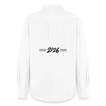 Ligne 2026 - Chemise Oxford Femme - blanc - Dos - AI Model Female 172 light (172cm)