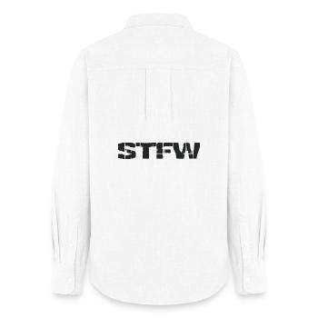 STFW - Search the fucking web - Frauen Oxford Hemd - Weiß - Hinten - AI Model Female 172 light (172cm)