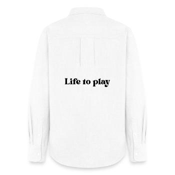 Life_to_Play - Chemise Oxford Femme - blanc - Dos - AI Model Female 172 light (172cm)