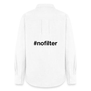 NO FILTER Hashtag - Frauen Oxford Hemd - Weiß - Hinten - AI Model Female 172 light (172cm)