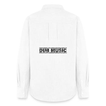 Musique dub - Chemise Oxford Femme - blanc - Dos - AI Model Female 172 light (172cm)