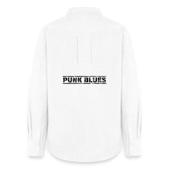 Punk Blues - Chemise Oxford Femme - blanc - Dos - AI Model Female 172 light (172cm)