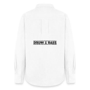Drum Bass - Women's Oxford Shirt - white - Back - AI Model Female 172 light (172cm)