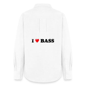 I Love Bass - Women's Oxford Shirt - white - Back - AI Model Female 172 light (172cm)