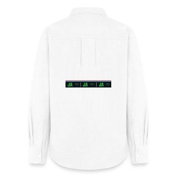 Brievenbus sticker Ja Ja  - Chemise Oxford Femme - blanc - Dos - AI Model Female 172 light (172cm)