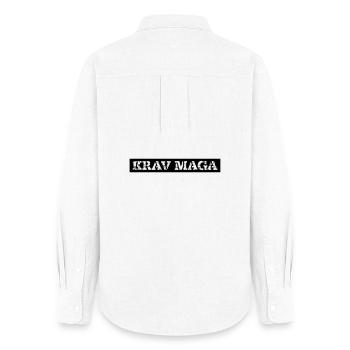 Krav Maga - Chemise Oxford Femme - blanc - Dos - AI Model Female 172 light (172cm)