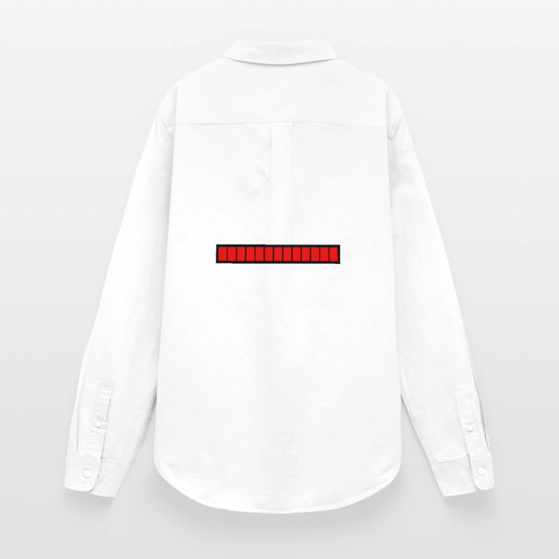 Rectangle loading bar Black Red (100%) Women's Oxford Shirt