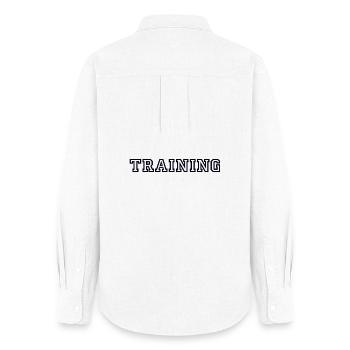 TRAINING Sport Fitness Workout - Women's Oxford Shirt - white - Back - AI Model Female 172 light (172cm)
