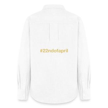 22 avril Or - Chemise Oxford Femme - blanc - Dos - AI Model Female 172 light (172cm)