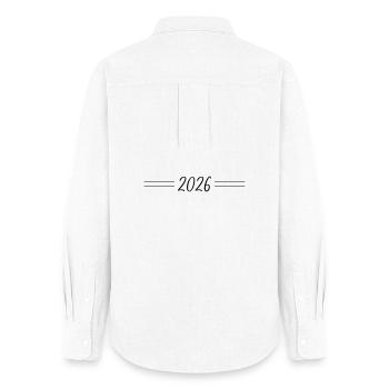 2026 Jahr Element - Frauen Oxford Hemd - Weiß - Hinten - AI Model Female 172 light (172cm)