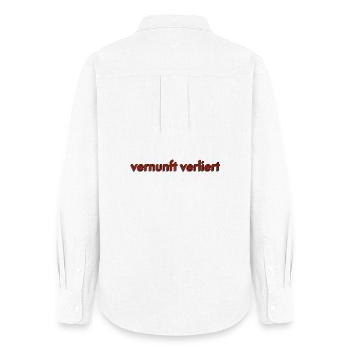 vernunft verliert - Frauen Oxford Hemd - Weiß - Hinten - AI Model Female 172 light (172cm)