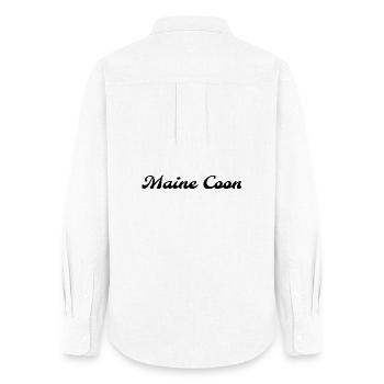 T-shirt typo Maine Coon style Molle - Women's Oxford Shirt - white - Back - AI Model Female 172 light (172cm)