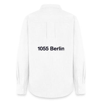 Berlin-Est des années 80 Prenzlauer Berg - Chemise Oxford Femme - blanc - Dos - AI Model Female 172 light (172cm)