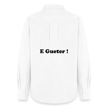 E_gueter_logo - Women's Oxford Shirt - white - Back - AI Model Female 172 light (172cm)