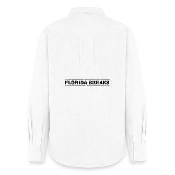 Florida Breaks - Women's Oxford Shirt - white - Back - AI Model Female 172 light (172cm)