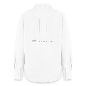 Silhouette de vélo Emerald Trek - Chemise Oxford Femme - blanc - Dos - AI Model Female 172 light (172cm)