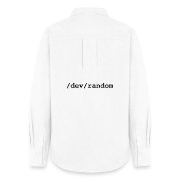Linux random number generator - /dev/random - Women's Oxford Shirt - white - Back - AI Model Female 172 light (172cm)