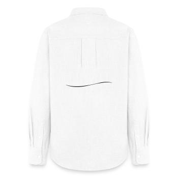Stroke Art Brushstroke Underscore Crack Line - Women's Oxford Shirt - white - Back - AI Model Female 172 light (172cm)