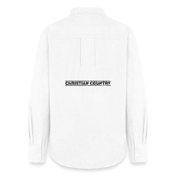 Pays chrétien - Chemise Oxford Femme - blanc - Dos - AI Model Female 172 light (172cm)