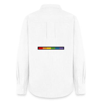 LGBT Tshirt design CSD Shirt - Frauen Oxford Hemd - Weiß - Hinten - AI Model Female 172 light (172cm)