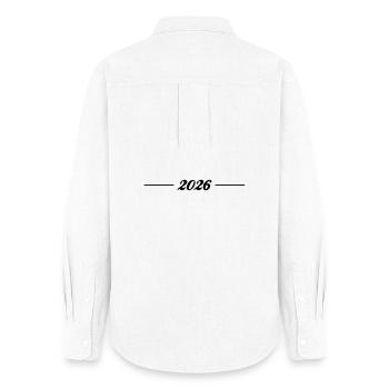 Ligne 2026 - Chemise Oxford Femme - blanc - Dos - AI Model Female 172 light (172cm)