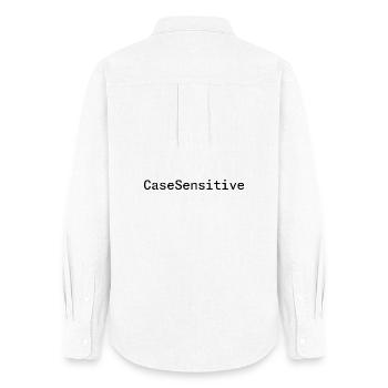 CaseSensitive Developer Humor - Women's Oxford Shirt - white - Back - AI Model Female 172 light (172cm)