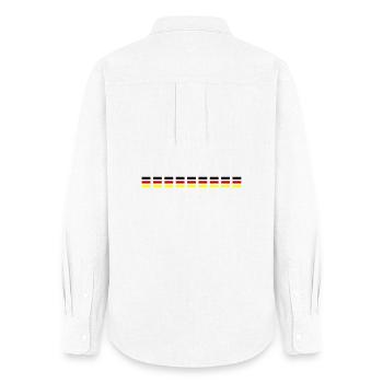 Drapeau de l’Allemagne - Chemise Oxford Femme - blanc - Dos - AI Model Female 172 light (172cm)