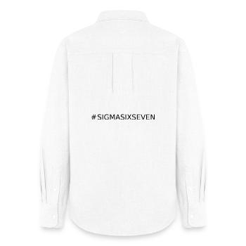 #sigmasixseven - Chemise Oxford Femme - blanc - Dos - AI Model Female 172 light (172cm)