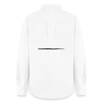 Stroke Art Brushstroke Underscore Crack Line - Women's Oxford Shirt - white - Back - AI Model Female 172 light (172cm)