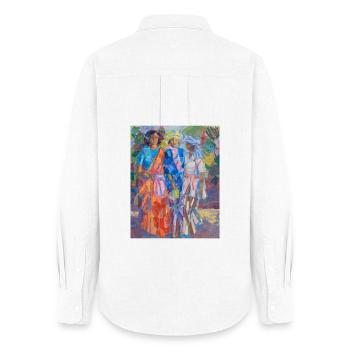 Per Stenius Painting - Women's Oxford Shirt - white - Back - AI Model Female 172 light (172cm)