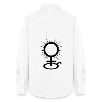 Symbole de la dominatrice et de la maîtresse - Chemise Oxford Femme - blanc - Dos - AI Model Female 172 light (172cm)