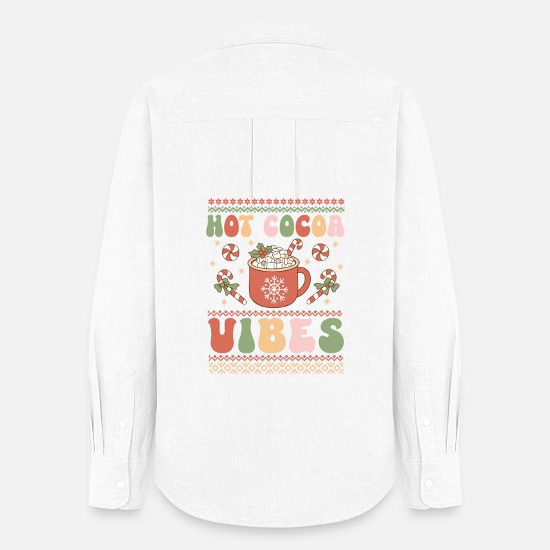 Pull de Noël moche - Chemise Oxford Femme - blanc