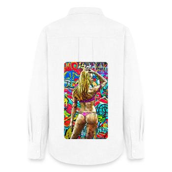 T-shirt Urban Venus - Chemise Oxford Femme - blanc - Dos - AI Model Female 172 light (172cm)