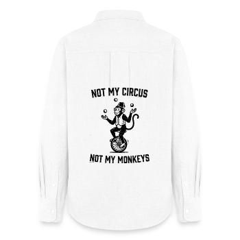 Pas mon cirque, pas mes singes - Chemise Oxford Femme - blanc - Dos - AI Model Female 172 light (172cm)