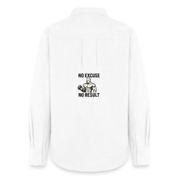 FITNESS No Excuse - Women's Oxford Shirt - white - Back - AI Model Female 172 light (172cm)