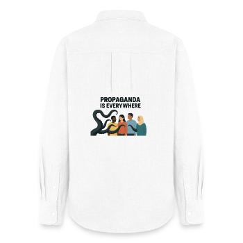 Propaganda is a picture of diversity everywhere - Women's Oxford Shirt - white - Back - AI Model Female 172 light (172cm)