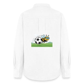 Mouche d’abeille de football - Chemise Oxford Femme - blanc - Dos - AI Model Female 172 light (172cm)
