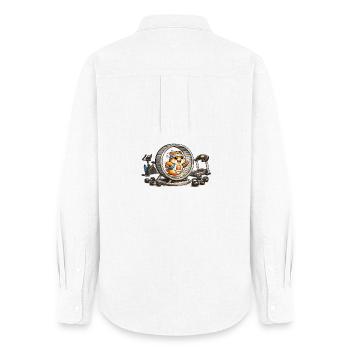 Hamster Athlète en Roue - Chemise Oxford Femme - blanc - Dos - AI Model Female 172 light (172cm)
