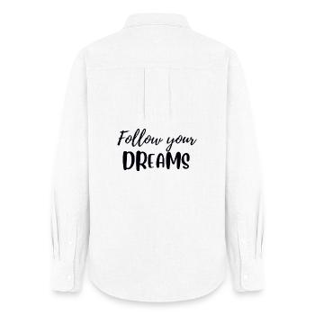 Suivez vos rêves - Chemise Oxford Femme - blanc - Dos - AI Model Female 172 light (172cm)