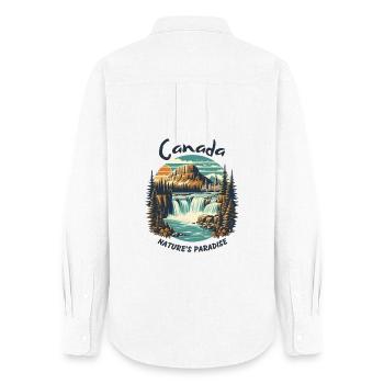 Canada's landscape - Women's Oxford Shirt - white - Back - AI Model Female 172 light (172cm)