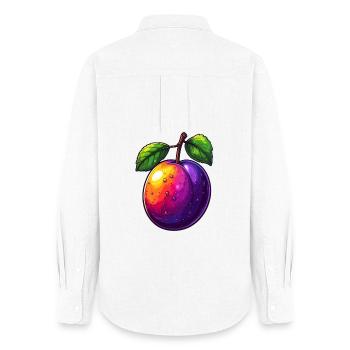 Plum - Women's Oxford Shirt - white - Back - AI Model Female 172 light (172cm)