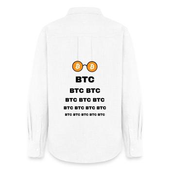 Bitcoin Bezel - Women's Oxford Shirt - white - Back - AI Model Female 172 light (172cm)