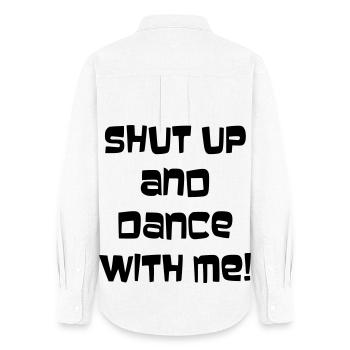 Dance with me paroles chanson danseur danse groupe # - Chemise Oxford Femme - blanc - Dos - AI Model Female 172 light (172cm)