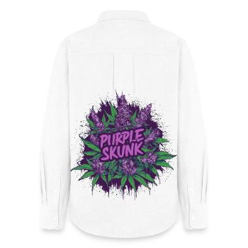 Purple Skunk - Women's Oxford Shirt - white - Back - AI Model Female 172 light (172cm)